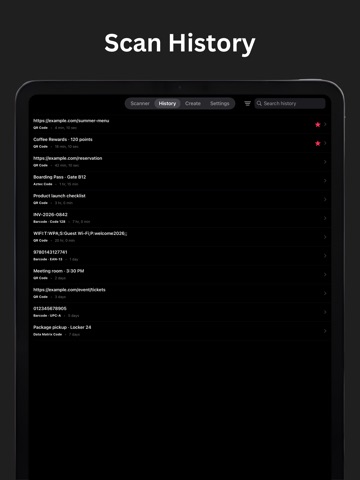 QR Code Reader ۬ iPad screenshot