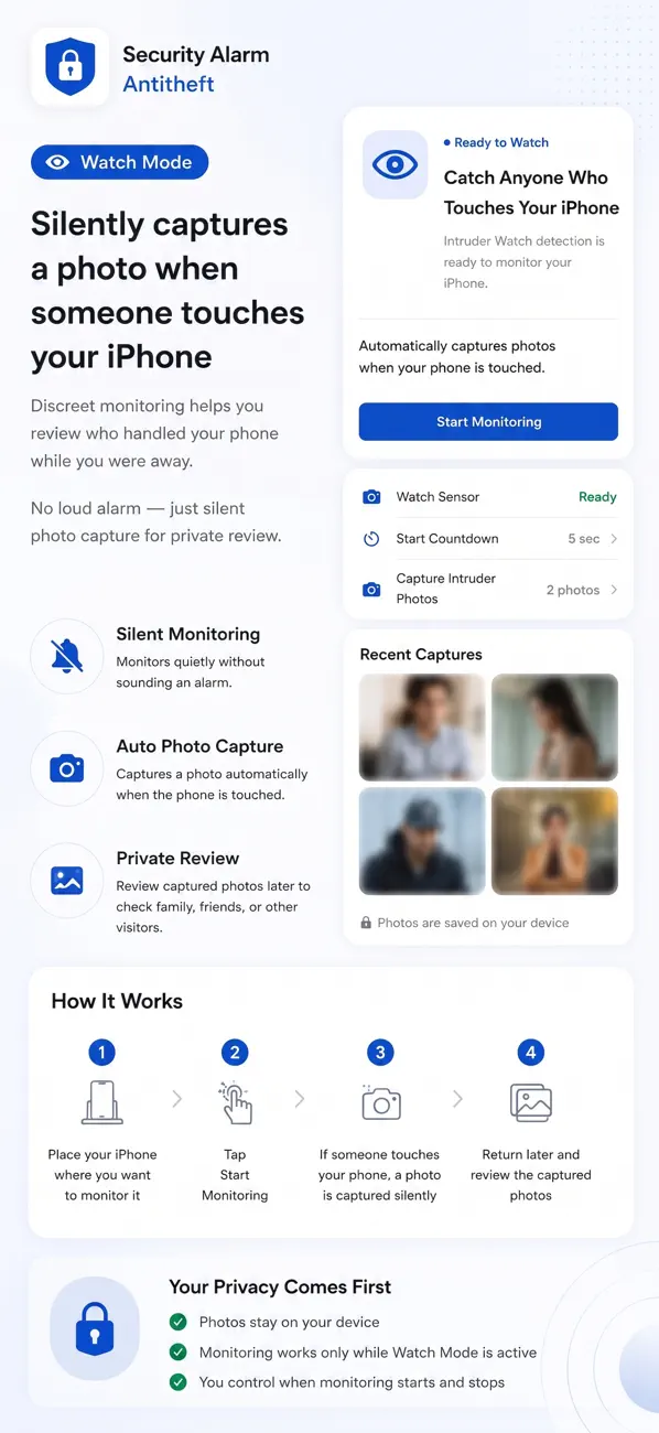 Screenshot #3 pour Security Alarm - AntiTheft