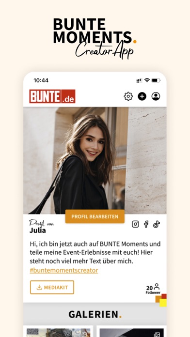 BUNTE.de Moments Creator Screenshot