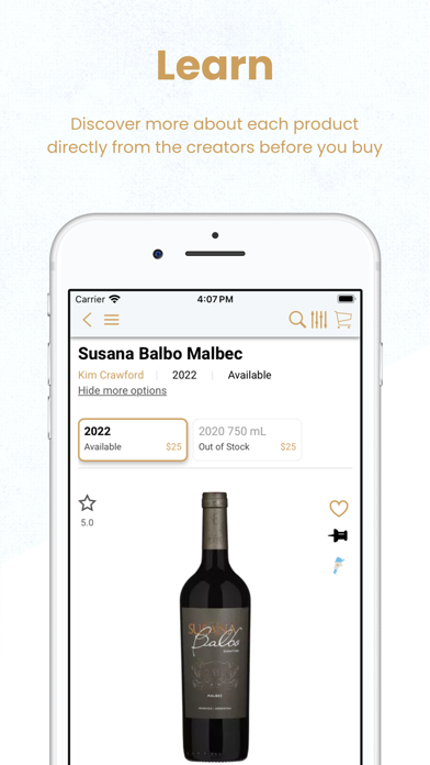 Bottle Service Wine & Spirits Screenshot