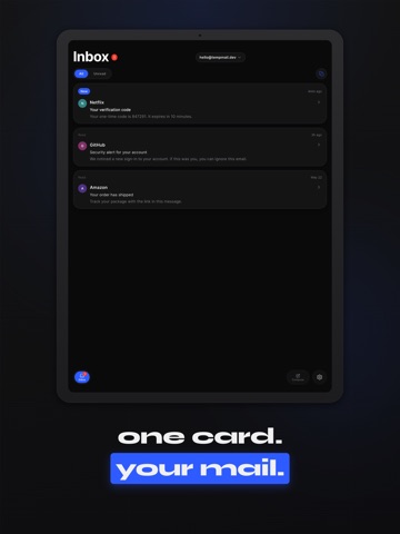 Temp Email - Disposable Inbox iPad screenshot