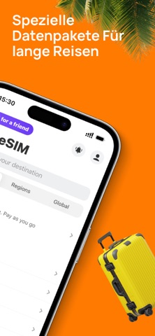 Yesim: Reisen eSIM, Internet iPhone screenshot 2