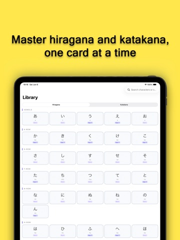 KanaPulse: Learn Japanese! iPad screenshot