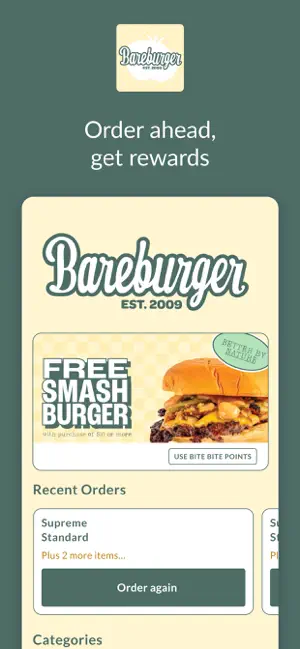 Bareburger App screenshot 1