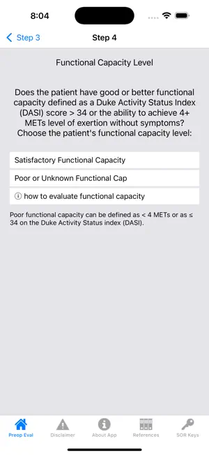 Preop Eval screenshot 3