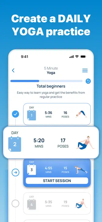 5 Minute Yoga Workouts: Screenshot 1 von 8