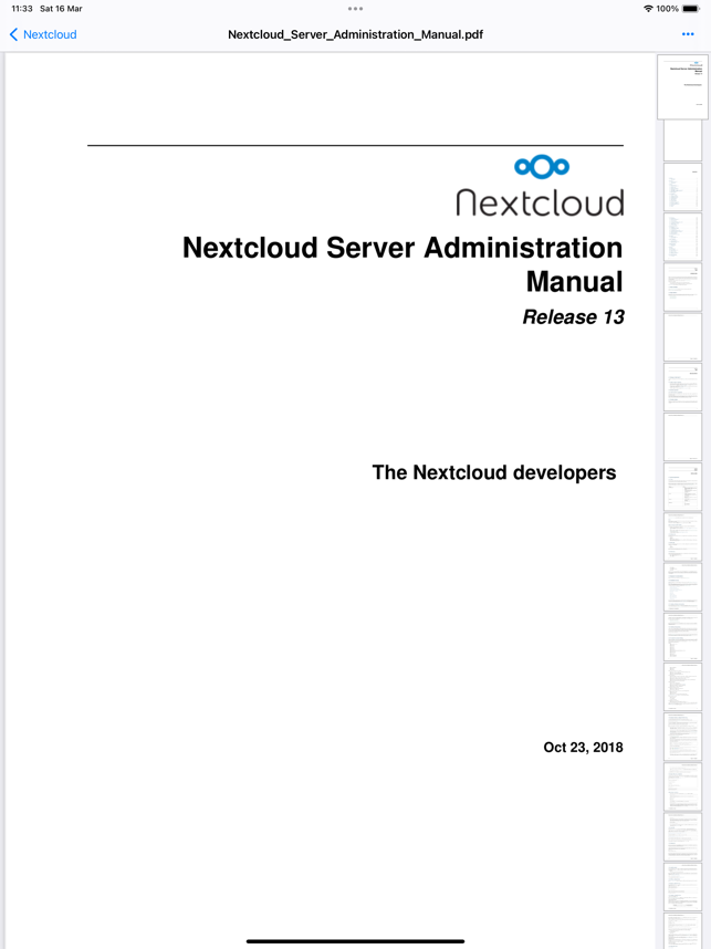 ‎Nextcloud Screenshot