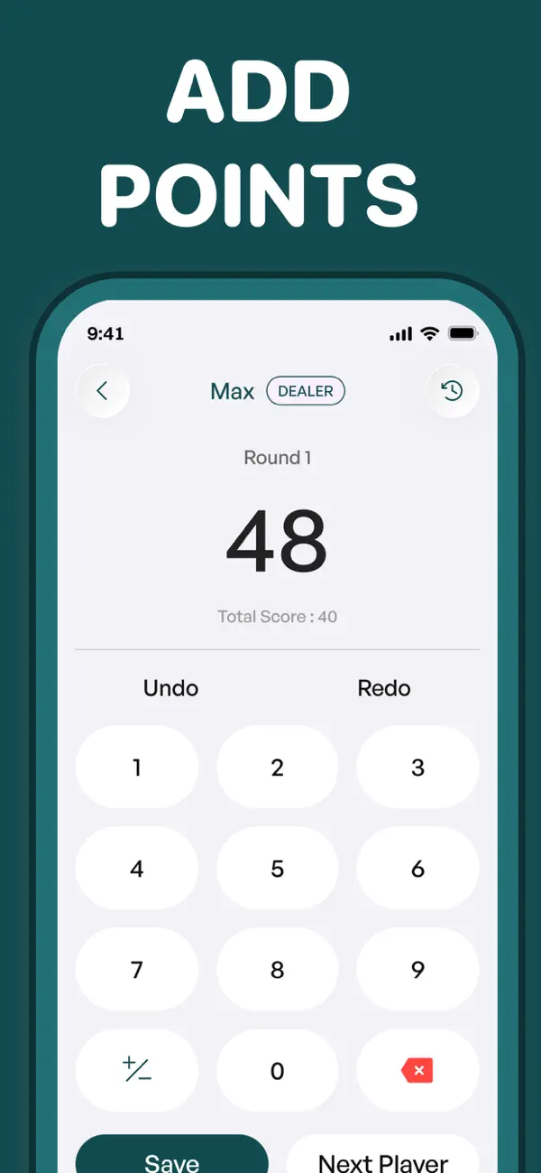 Screenshot #2 pour Score Keeper for Game Night