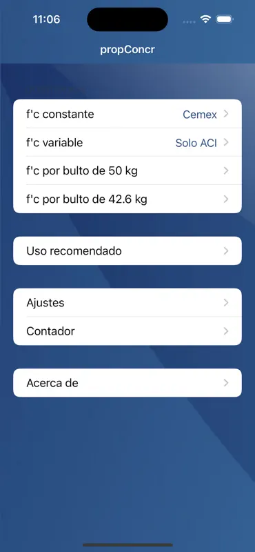 Proporcionamiento concreto screenshot 1 of 7
