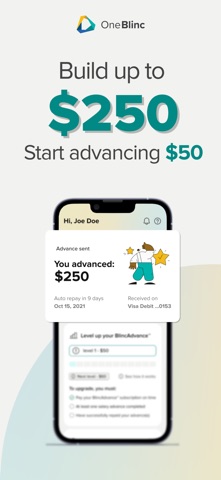 OneBlinc Cash Advance iPhone screenshot