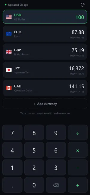 Currency Converter — Rates screenshot 1