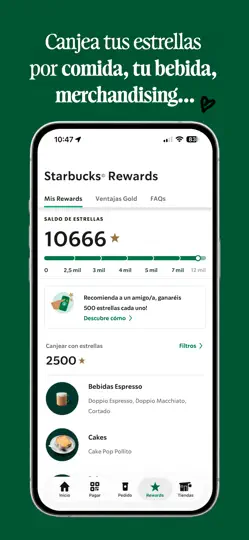 Captura de pantalla de Starbucks España en iPhone 2