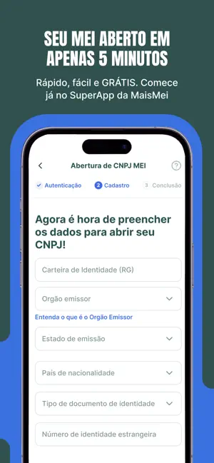 Mais MEI: abrir MEI, DASN, DAS iPhone screenshot 5