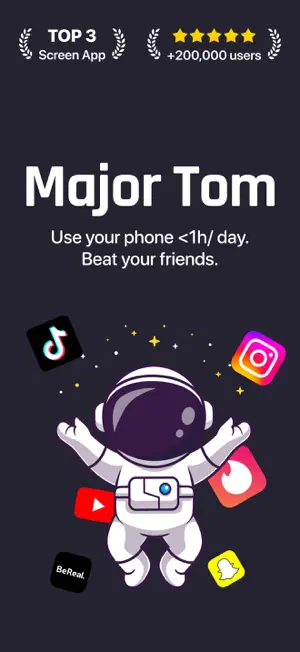Major Tom: 1hour Screen Time screenshot 1
