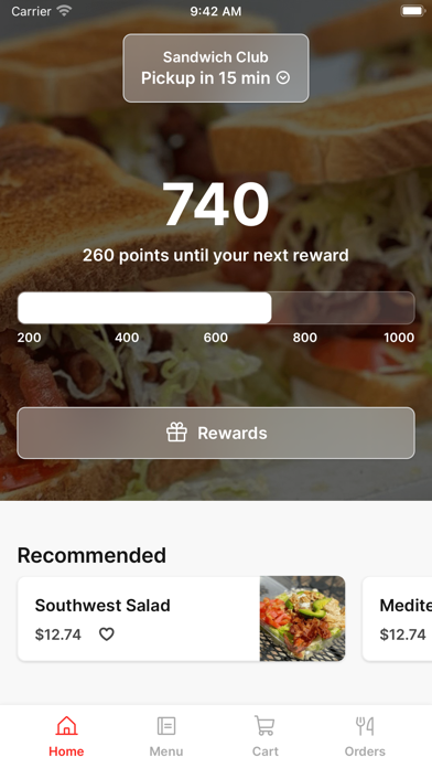 Sandwich Club To Go iPhone screenshot 1 - Food & Drink app