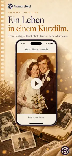 Screenshot von MemoryReel: Gedenkvideos auf dem iPhone 1
