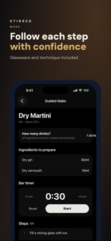 Stirred - Cocktail Guide iPhone screenshot
