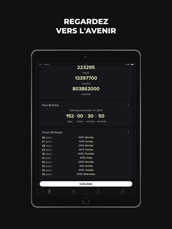 Screenshot #5 pour Calculateur d'âge et de jours
