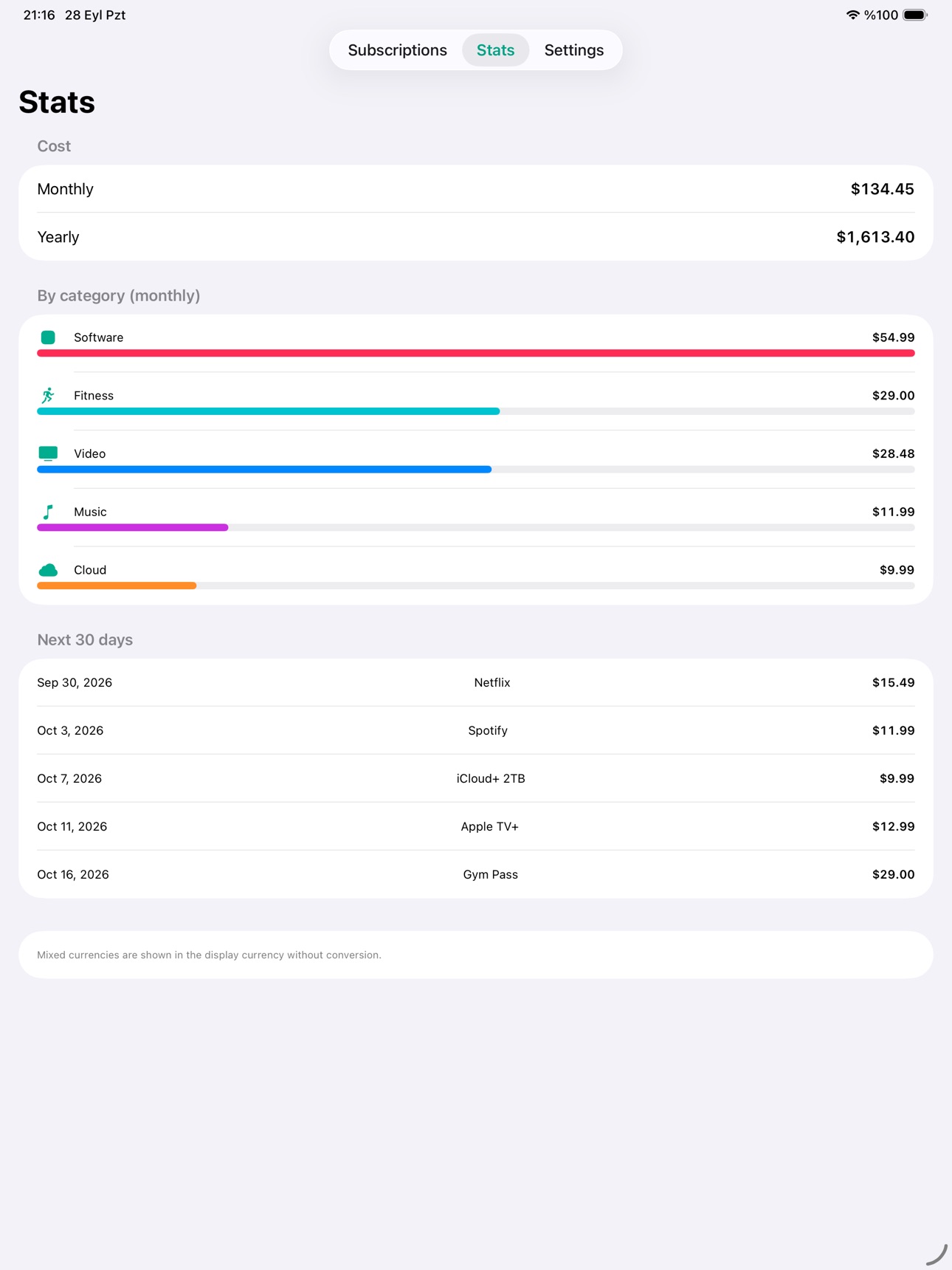 Screenshot 5 of SubTrack — Track Subscriptions