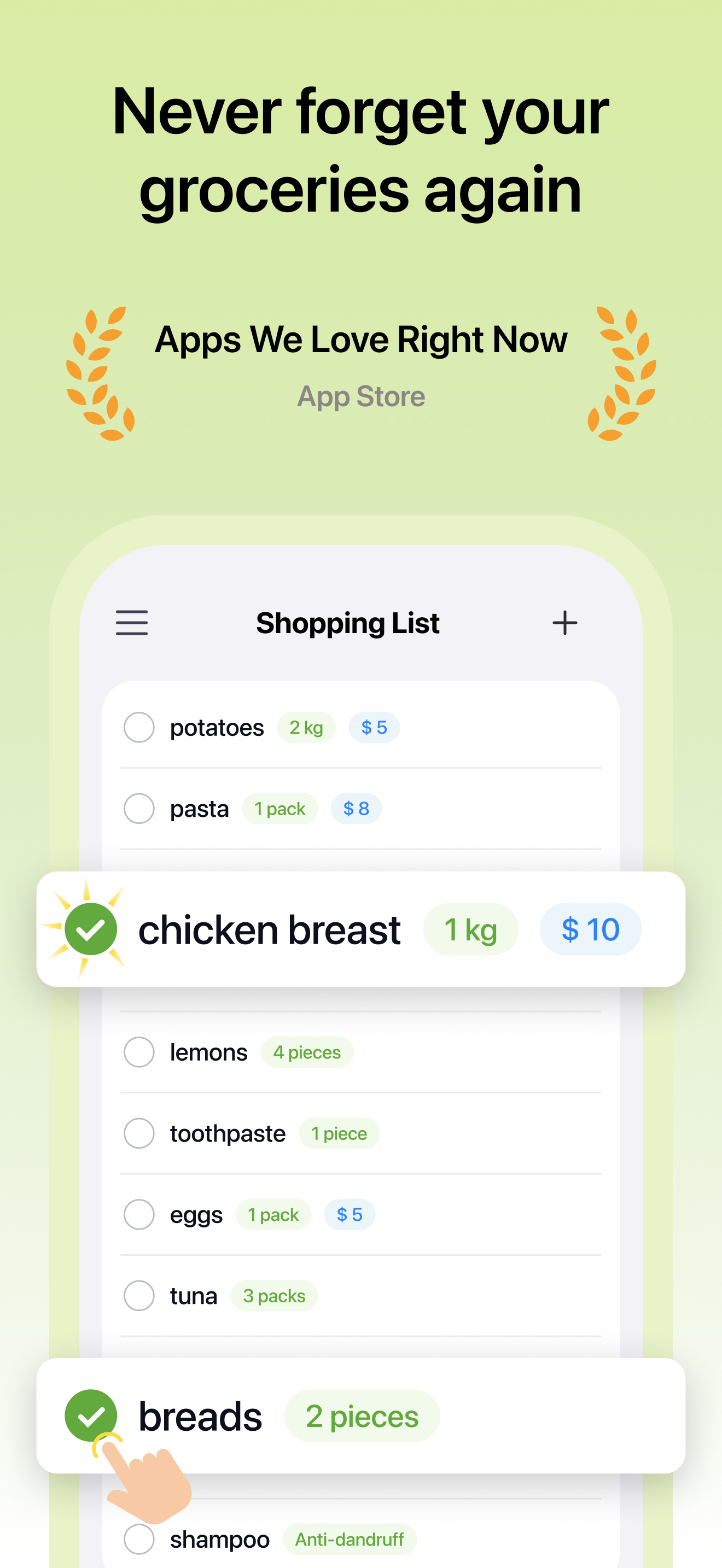 Grocery Shopping List - Addy