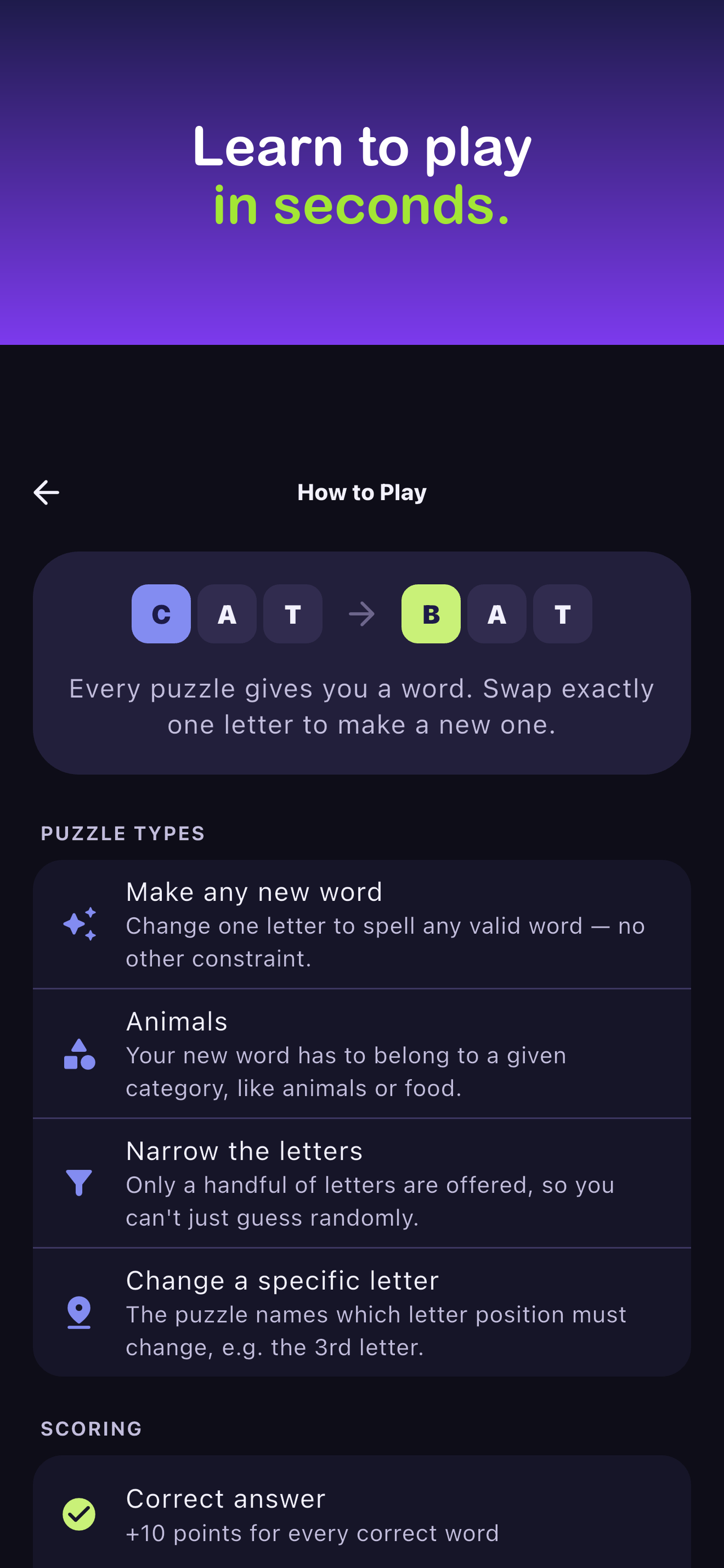 One Letter Off: Word Puzzle screenshot 6