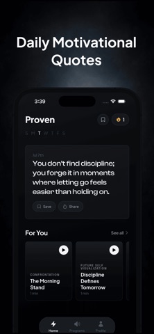 Proven: Daily Motivation iPhone screenshot 2