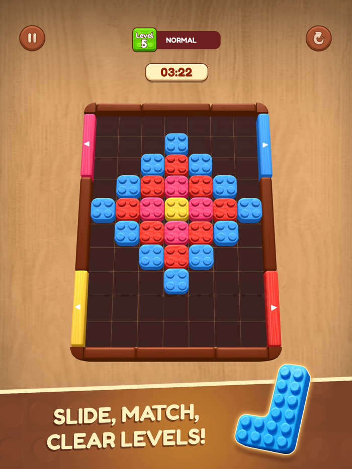 Slide Color Block 3D Puzzle