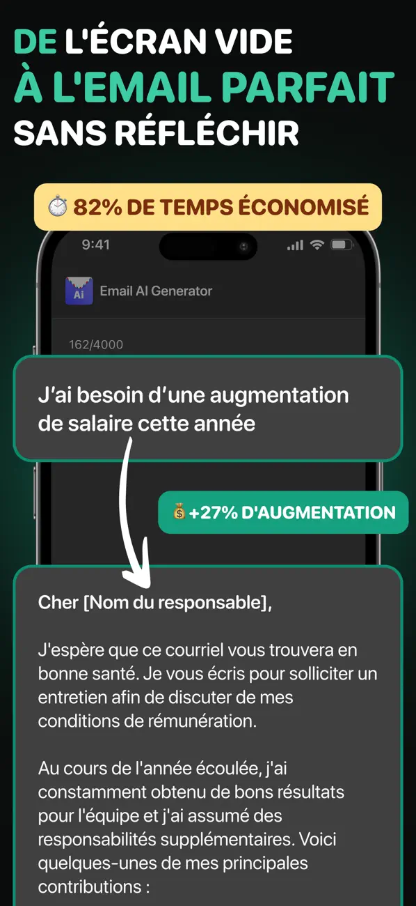 Screenshot #1 pour Email AI Générateur d'Emails