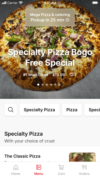 Mega Pizza & catering iPhone screenshot 2 - Food & Drink app