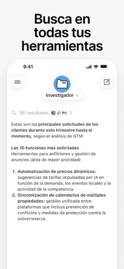 Captura de pantalla de Notion Agents en iPhone 3