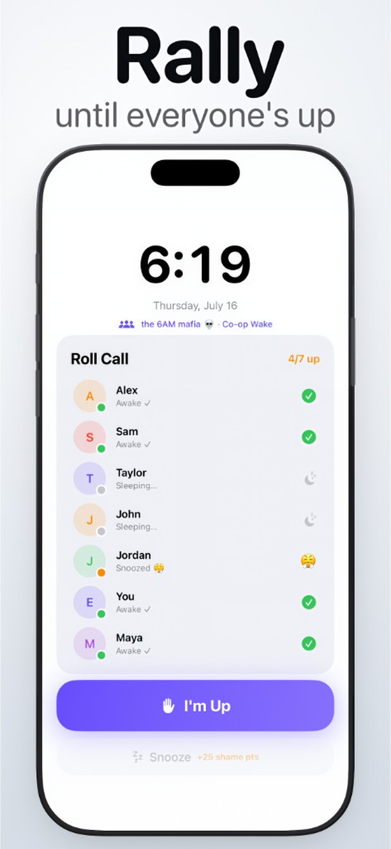 Rouse: Social Alarm & Wake screenshot 2