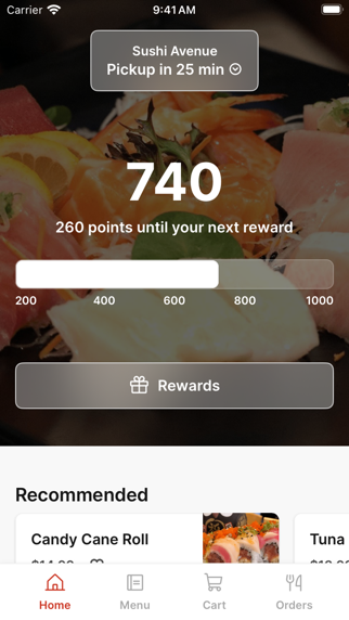 Sushi Avenue iPhone screenshot 1 - Food & Drink app