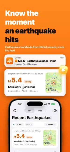 Sismik: Earthquake & Emergency screenshot 1
