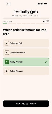 The Daily Quiz — Trivia iPhone screenshot