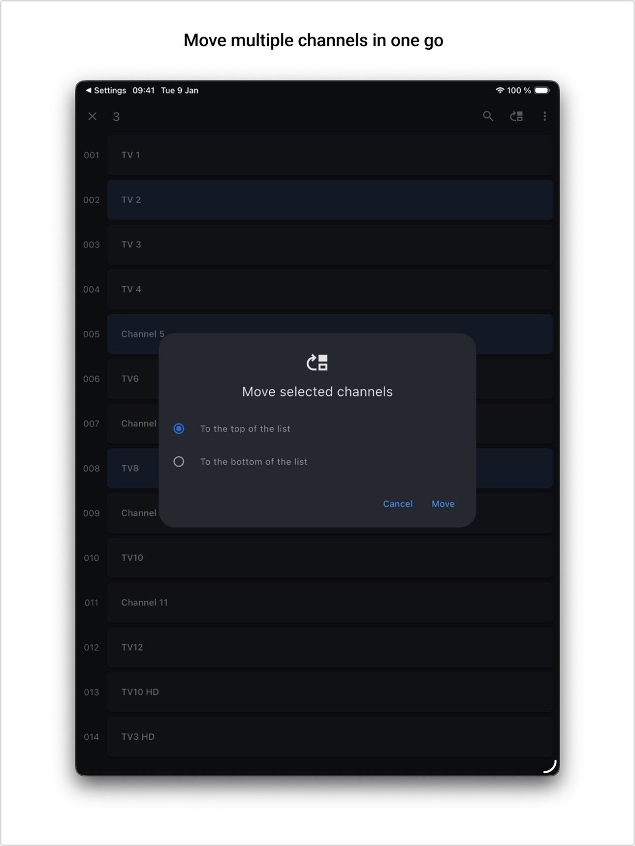 Screenshot 12 of TV Channel Editor for BRAVIA
