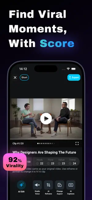 MagicClip: AI video clipping screenshot 2