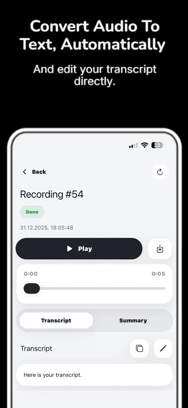 #2. Audio Transcript (iOS) di: Valeri Kluger