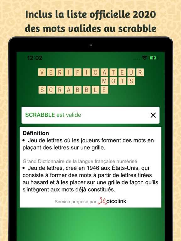 Screenshot #4 pour Vérificateur Mots du SCRABBLE®