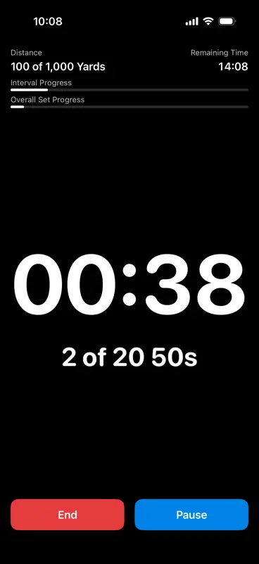 Swim Set Interval Timer screenshot 2 of 4