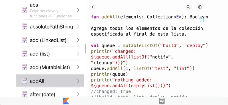 Kotlin Recipes: código y SQL screenshot 7 of 10