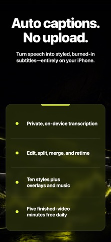 Captions: Auto Video Subtitles Screenshot 1 of 7