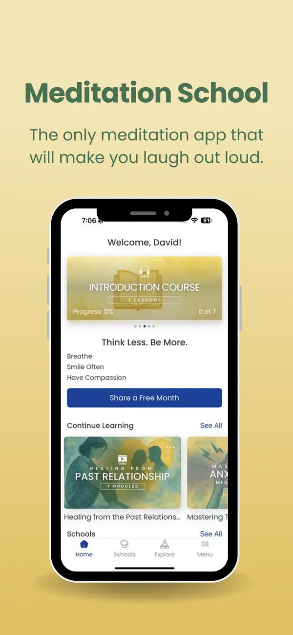 Screenshot #1 pour Meditation School Inc.