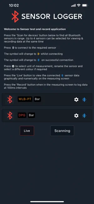 SensorLogger Sensor Monitor screenshot 1