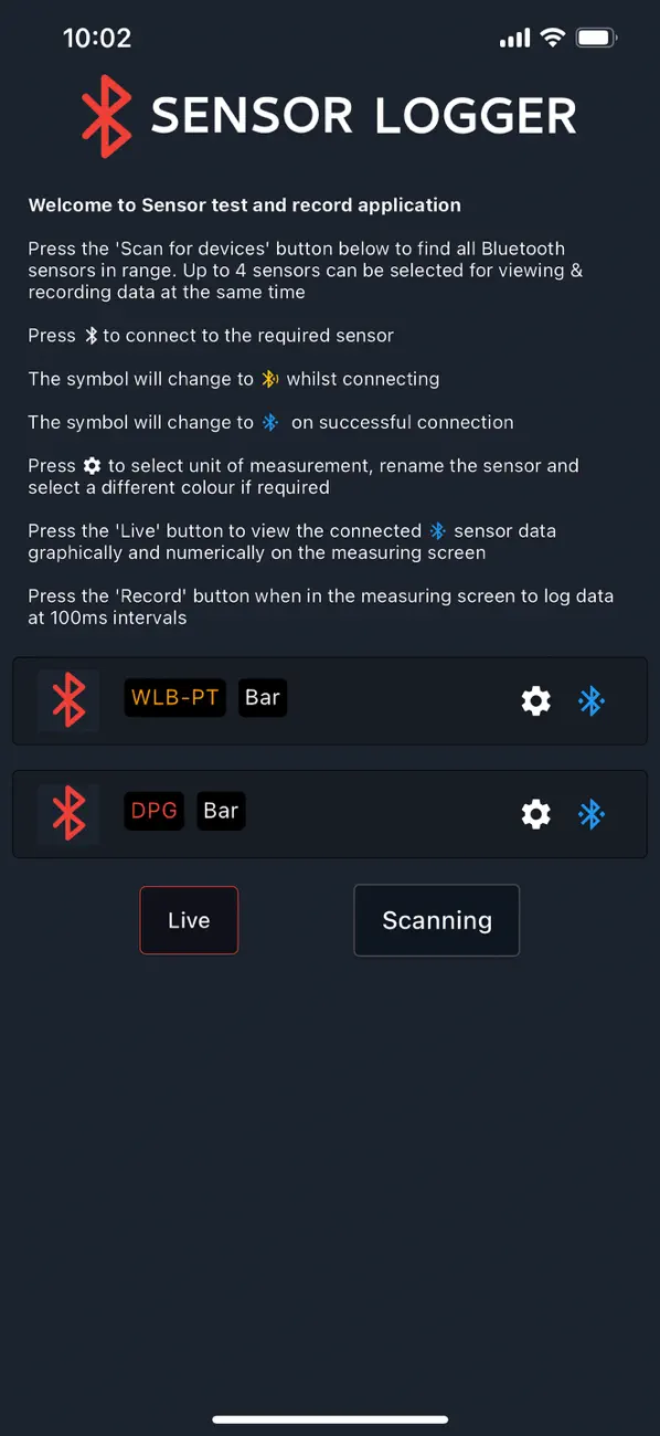 Screenshot #1 pour SensorLogger Sensor Monitor