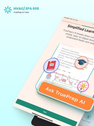 EPA-608 HVAC TruePrep AI Tutor iPad screenshot