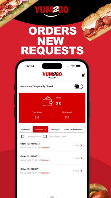 YUM2GO - BUSINESS Screenshot