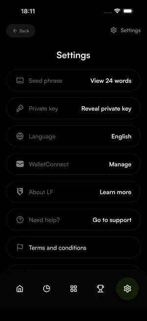 LF Wallet screenshot 2