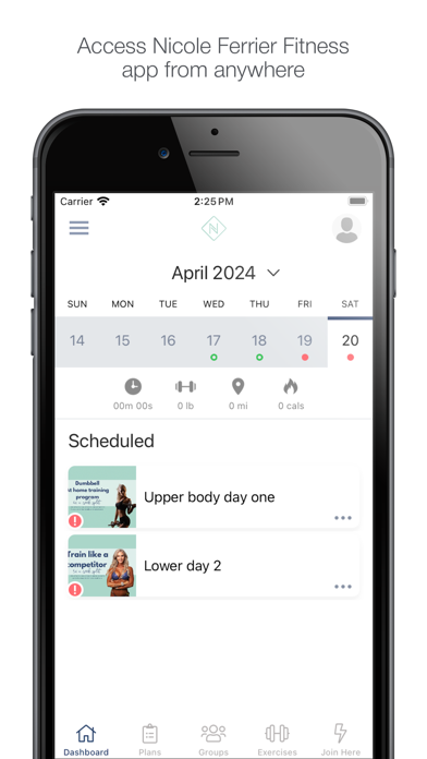 Nicole Ferrier Fitness Screenshot