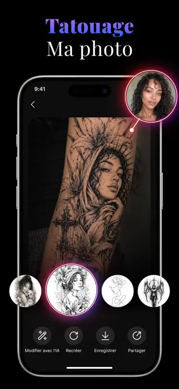 Design de Tatouage IA: ArtReel screenshot 3 of 6