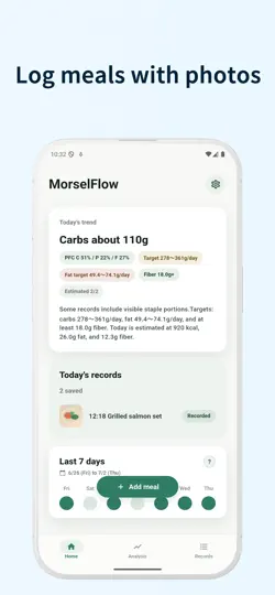 Capture d'écran de MorselFlow: Meal Photo Diary sur iPhone 1